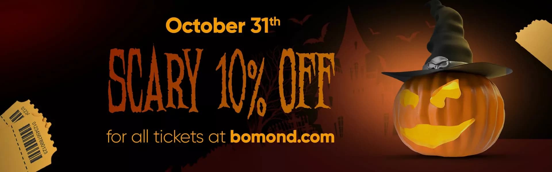 SCARY DISCOUNT — 10% OFF ALL EVENTS