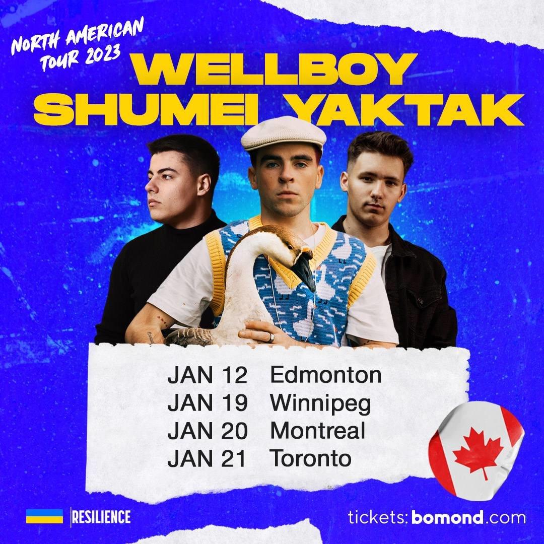 Already tomorrow Wellboy, Shumei and YakTak start their Canada tour