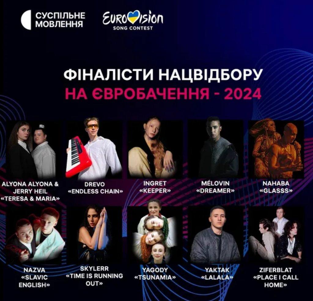 10 фіналістів Нацвідбору на Євробачення-2024